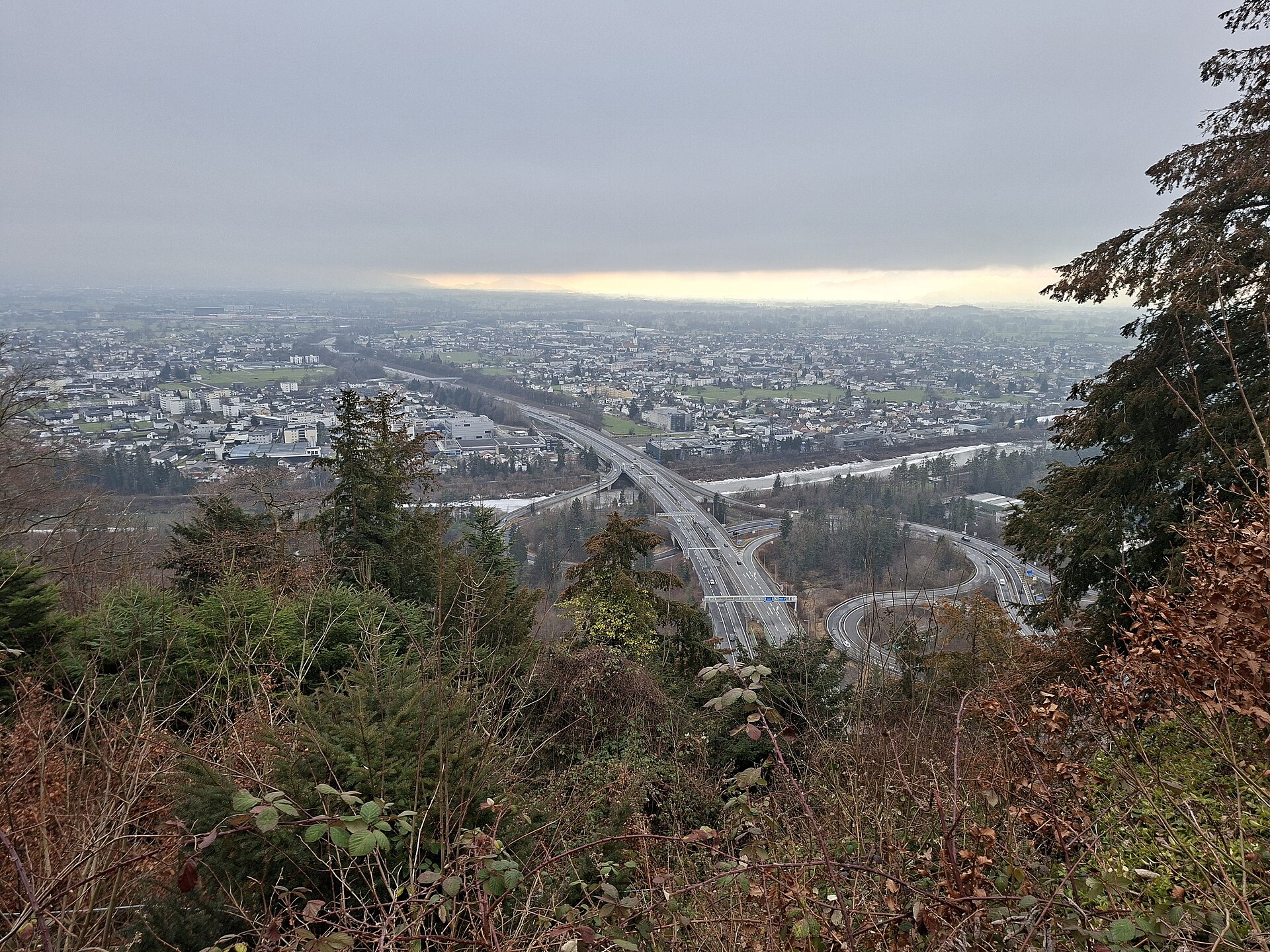 Alpine road Rhine valley