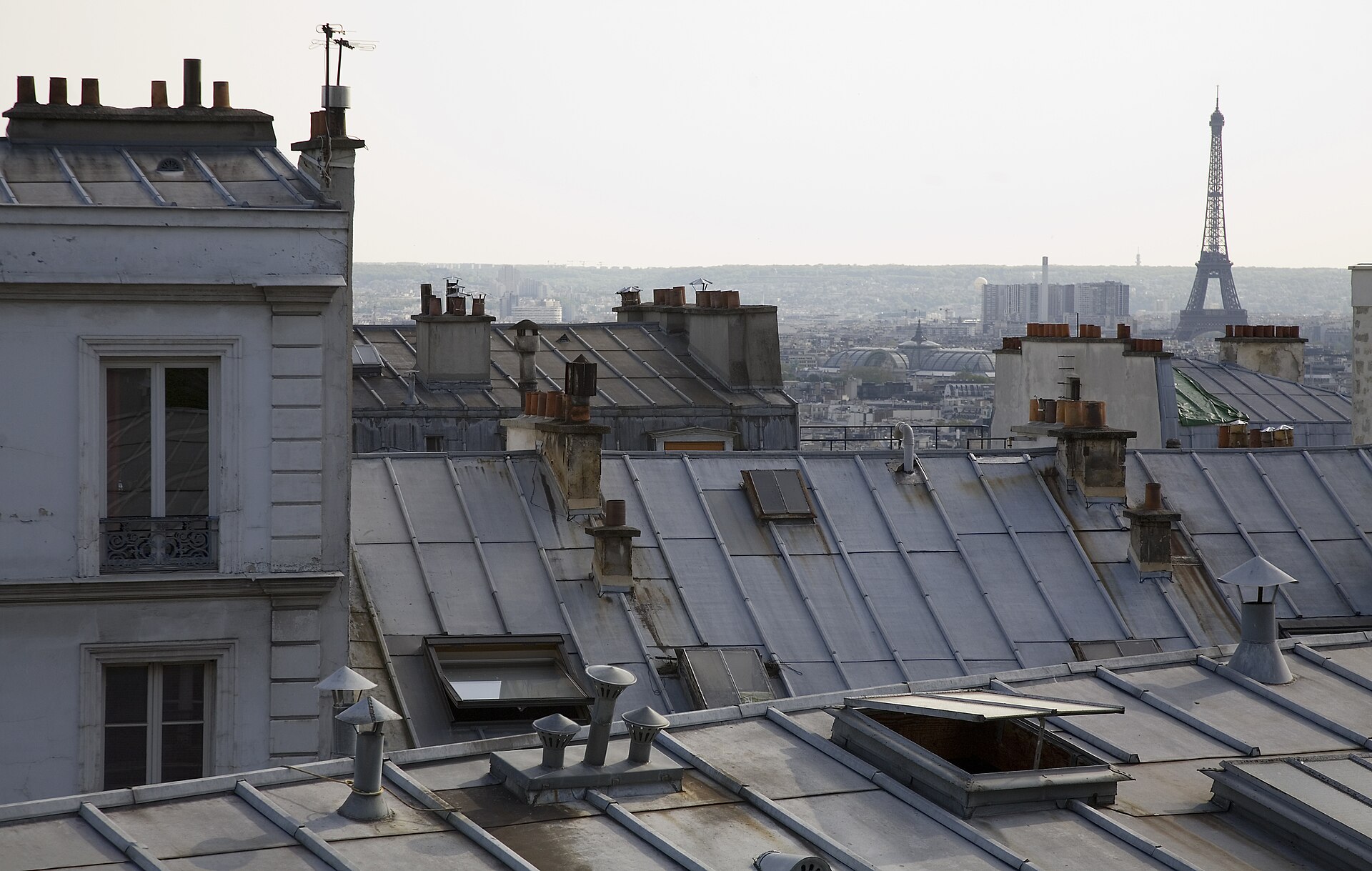Paris rooftops Eiffel Tower